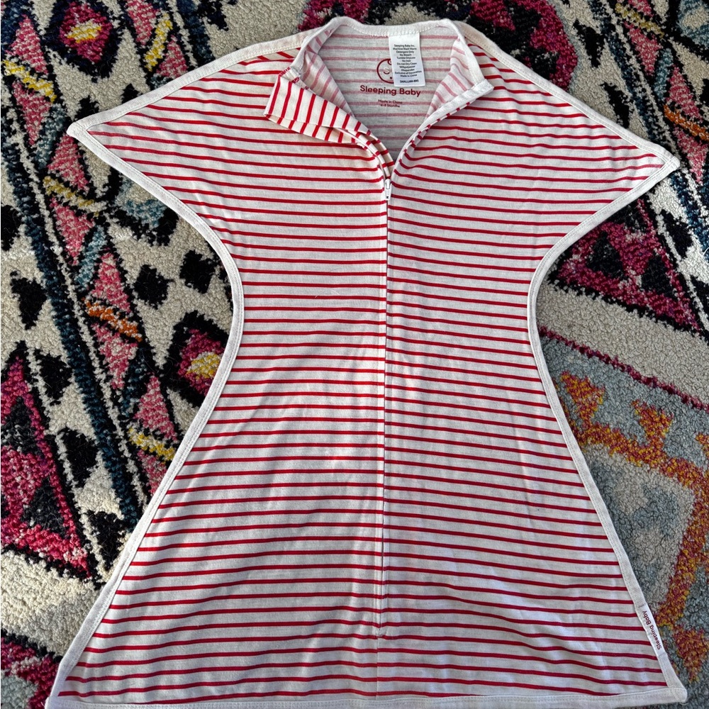 Red and White Striped Baby Sleep Sack